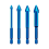 4Pcs Hex Shank High Hardness Eccentric Drill Precision Glass Tile Ceramic Punching Rock Slab Triangle Bit 6-12mm 1