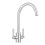 JASSFERRY Swan Neck Kitchen Mixer Tap Two Levers Quarter Turn Handle 3