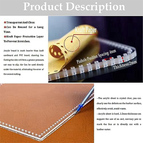 Sling Bag Acrylic Template,Leather Pattern Leather Templates for Crossbody Backpack Chest (-534) 1