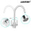 JASSFERRY Swan Neck Kitchen Mixer Tap Two Levers Quarter Turn Handle 6