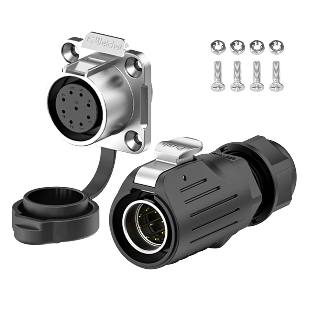 Industrial Waterproof Connector Ip68 Quick Plugging Circular Anti-Interference Shell (9 Pin) 4853504619218