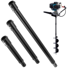 3PCS Auger Extension Drill Bits, 3/4In Shaft Earth Bit Extension, Garden Spiral Hole Rod