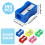 144 Coloured Plastic Pencil Sharpener Mini Handheld Bulk Sharpeners Pocket Sized 3