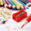 144 Coloured Plastic Pencil Sharpener Mini Handheld Bulk Sharpeners Pocket Sized 5