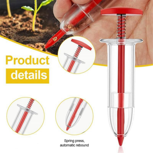 Mini Seed Spreader, Manual Seedlings Dibber and Widger Set, Handheld Garden Sower Planter for Tiny Seeds 1