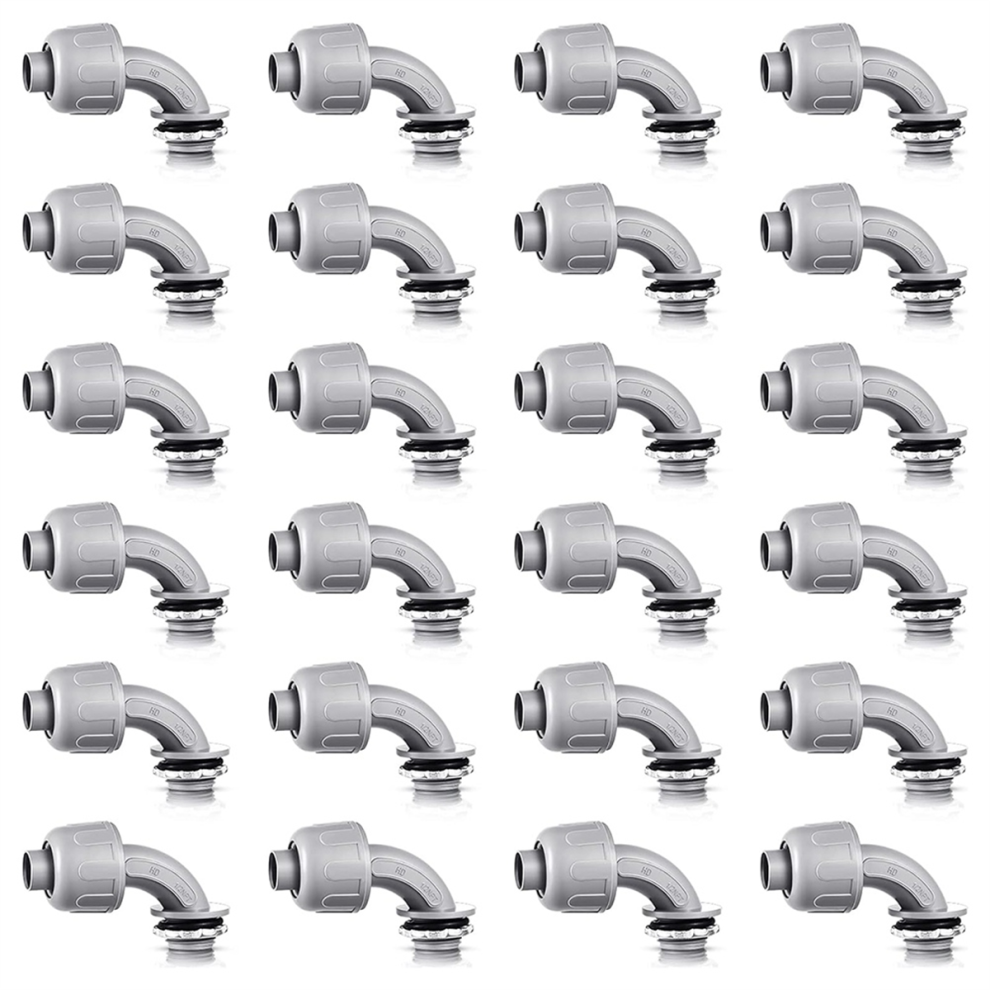 Photos - Other Electrical Equipment Jehiatek Liquid Tight Connector 1/2 Inch Flexible Non-Metallic Electrical Conduit Fitting 90 Degree  (24 Pieces)