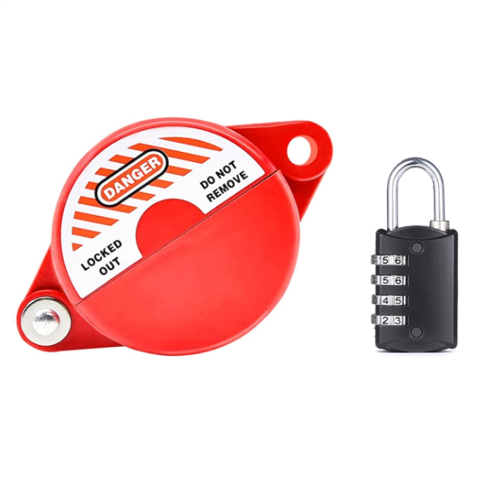 Gate Valve Lockout Device With Coded Lock Suited For 1 To 2-1/2 Handles Water Spigot 4853504631128