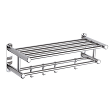 Stainless Steel Bathroom Towel Holder Storage Organizer Shelf Wall Mounted Rack Home Hotel for