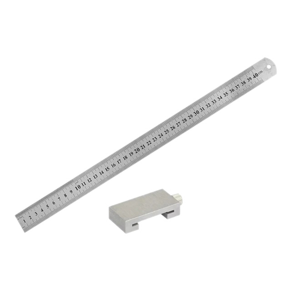 Metal Carpenter Carpentry Square Woodworking Tools Steel Ruler Positioning Limit Block Measuring 400Mm 4853504629644
