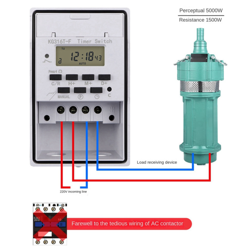 Automatic Digital Timer Switch Relay Programmable Controllor with Outdoor Waterproof Box 220V 2