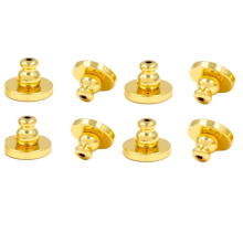 Earring Back 18k Gold Plated Safety for Replacement Ear Studs,Non-Irritating,Suitable Sensitive Ears,A