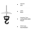 Ceiling Hook Lighting Orchid for Hanging Plants Swivel Installation Cavity Wall Fixing 2