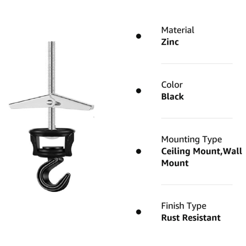 Ceiling Hook Lighting Orchid for Hanging Plants Swivel Installation Cavity Wall Fixing 1