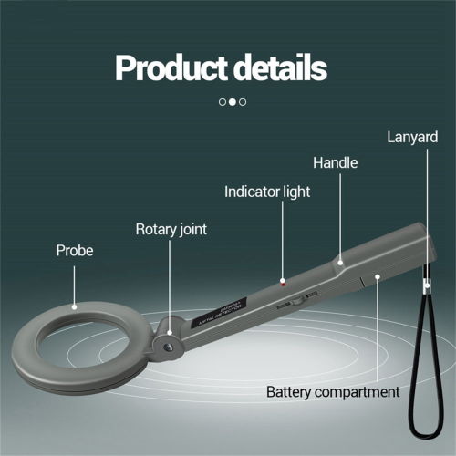 Metal Detector DM3004A Handheld Alarm High Sensitivity Scanner Security Checker Pinpointer Search Coil 2