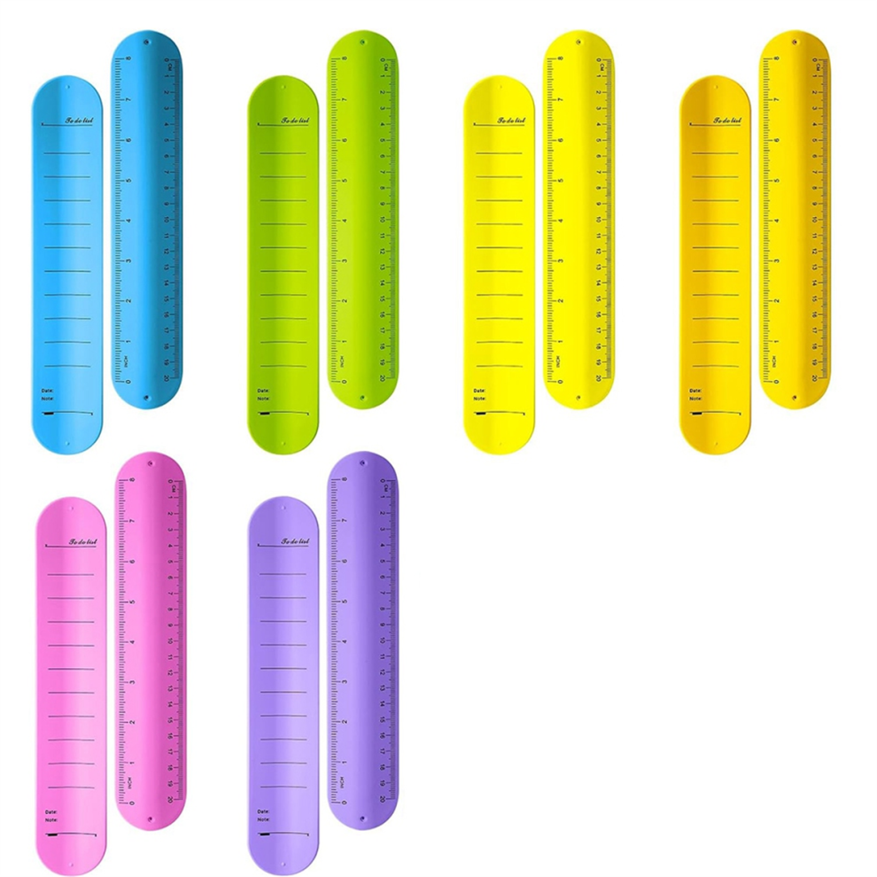 12Pcs Slap Silicone Reminder Bracelet 9.4 X 1.8In Reusable Wearable Wrist Notepad Writable Waterproof Erasable Wristband 4853504643060
