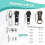 Zipper Repair Kit, 5 Replacement Slider Zippers Pull Zip Head Bottom Stop and Top Fix on 2
