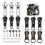 Zipper Repair Kit, 5 Replacement Slider Zippers Pull Zip Head Bottom Stop and Top Fix on 8