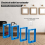 4Pcs 1/2Inch Single Gang Outlet Box Extender,Electrical Extender Receptacle Extension Blue 2