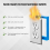 4Pcs 1/2Inch Single Gang Outlet Box Extender,Electrical Extender Receptacle Extension Blue 5