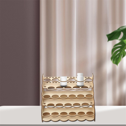 Model Paint Organizer Simple Multi-Layer Delicate Convenient Paints Holder DIY Pigments Shelf with Multiple Slots B 2