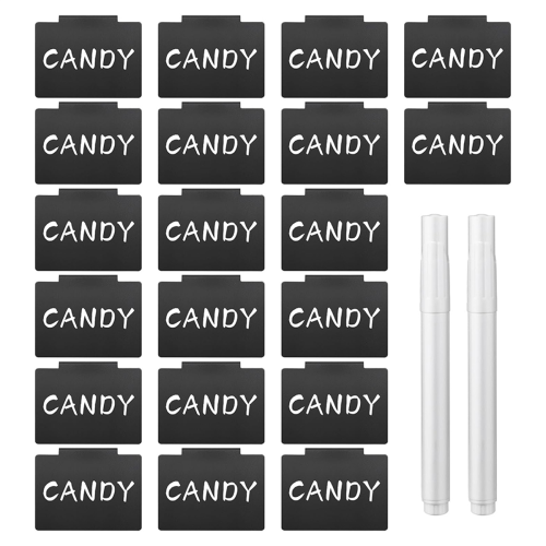Basket Labels Clip on for Storage Bins - Plastic Removable Bin Dry Erase Labels,22PCS