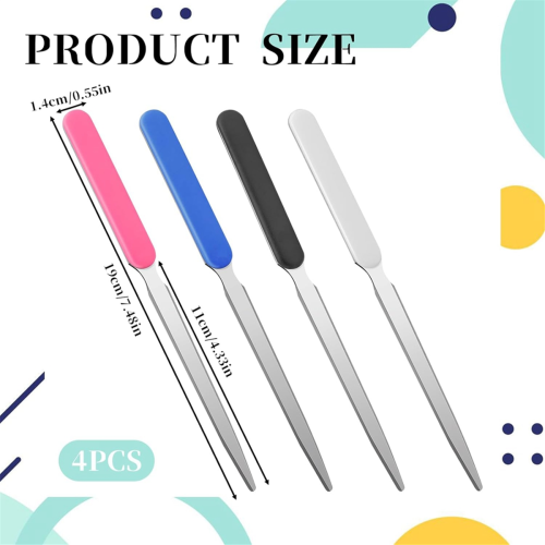4 Pieces Letter Opener Knife Stainless Steel Envelope for Opening Envelopes, Parcel, Boxes 2
