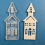 Christmas Tree and House Silicone Mold Set for DIY Cement Plaster Casting, Combination Decoration 4