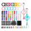 15 Sets Silicone Beaded Ring Making Kit,65mm Round Beads Keychain Tassel for DIY 1