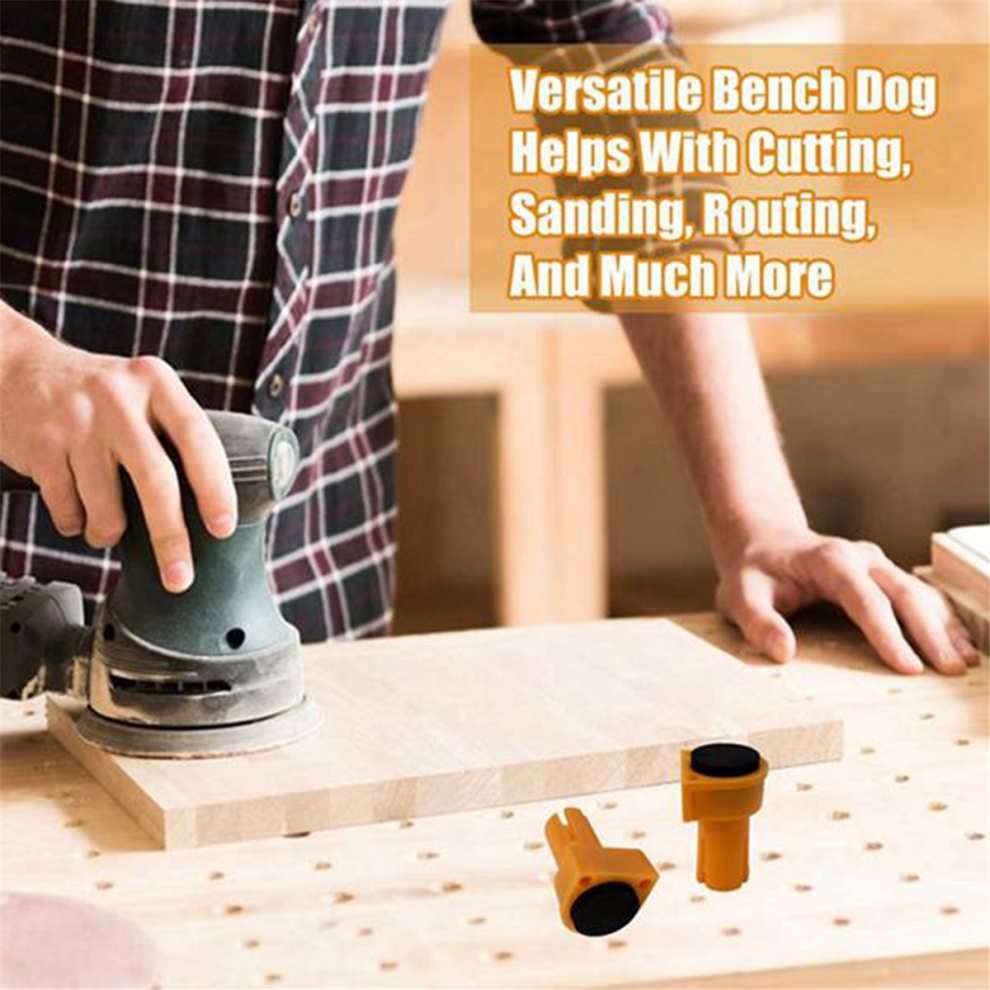 20Pcs Bench Dogs,Woodworking Table Stop With Non-Slip Pad Multipurpose Woodworking Accessories For Workbench 20Mm 4853504657081