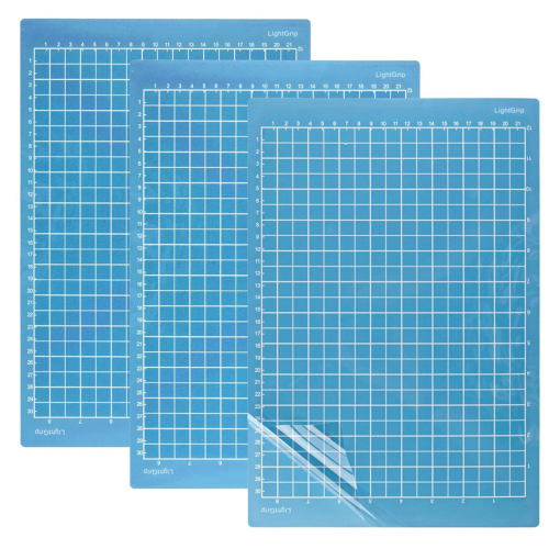 8.5x12inch Cutting Mat (Strong Grip), 3pcs Adhesive Mats Reusable Strong Grip Machine Replacement (Blue)