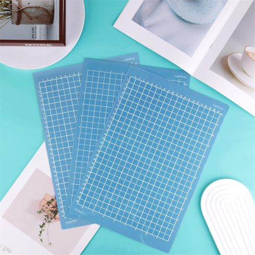 8.5x12inch Cutting Mat (Strong Grip), 3pcs Adhesive Mats Reusable Strong Grip Machine Replacement (Blue) 2