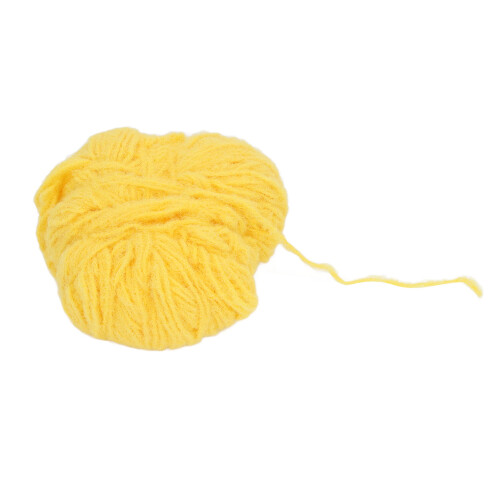 Yellow Wool Yarn DIY Knitting Doll Extensibility