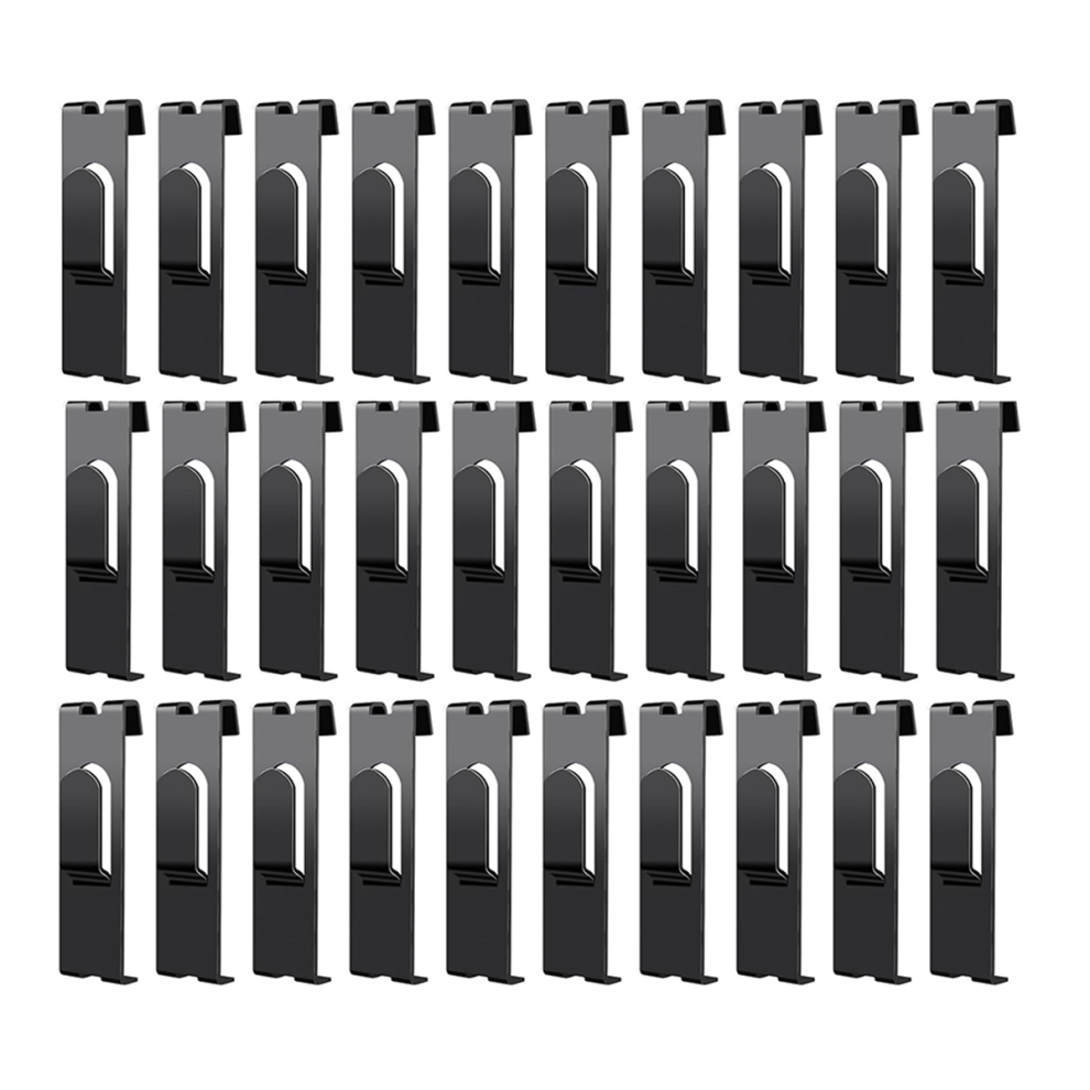 30Pcs Gridwall Hooks Hangers,Grid Panel Grid Wall Hook Accessories Wire Shelf Black 4853504654257
