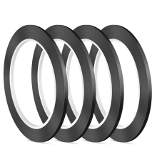 4PCS Whiteboard Tape, Black Pinstripe 3 mm Width Pin Striping for Classroom,Conference Display (PET)