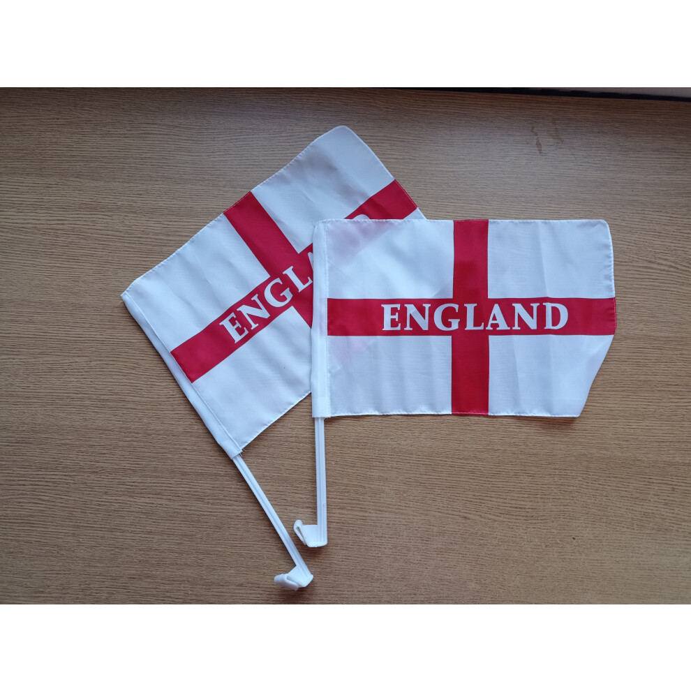 England Cross St George Car Flags Pack Of 2 5060205788436