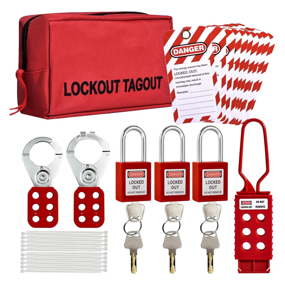 Lockout Tagout Kit,Lock Out Tag Kits Electrical,Lock Padlocks,Electrical Switch Safety Kit 4853504660081