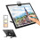 Rechargeable A3 Light Pad for ,Tracing Box with Stand and Clip,3 Colors Stepless Dimmable 8