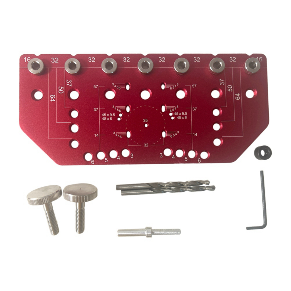 Shelf Pin Jig And Hinge Two-In-One Self-Contained Clamping Aluminum Alloy Drilling For Furniture 4853504665321