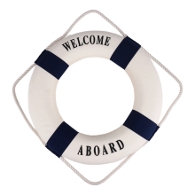 Willkommen an Bord Schaum Wasser Leben Rettungsring Ring Boot Wandbehang Hauptdekoration blau 50cm