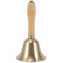 Aus massivem Messing Holzgriff Schule Empfang Abendessen Cafe Hotel Handglocke - Gold
