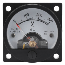 AC 0-300V Runde Analoge Einwahl Panel Meter Anzeigengeraet fuer Volt Schwarz