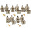 10 Setzt 3-Teilige Bnc-Rg58-Stecker-Crimpverbinder 10