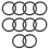 10 PCS Metrisches O Ringe schwarz Nitrilkautschuk 40 mm OD 4 4