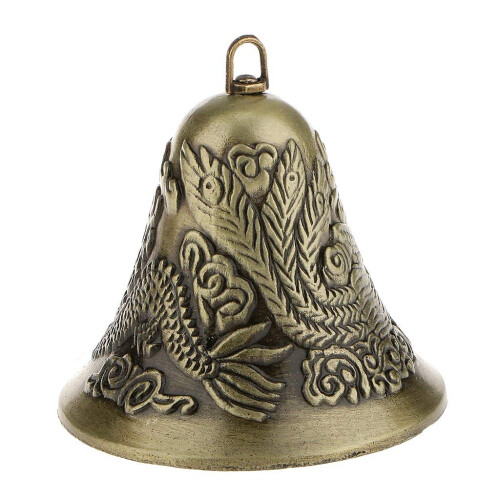 Mini-Feng Shui chinesischen Drachen Charm Bell und Phoenix Figur 2