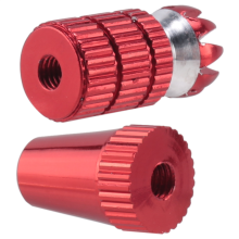 Aluminium RC Sender Stick Ends Controller Daumen Rocker M3 Gewinde für TX Futaba / DX6I DX7S DX8 DX9 Taranis, Rot