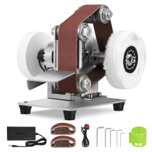 Electric Mini Belt Sander, 7 Adjustable Speed Multifunctional Polishing Grinder