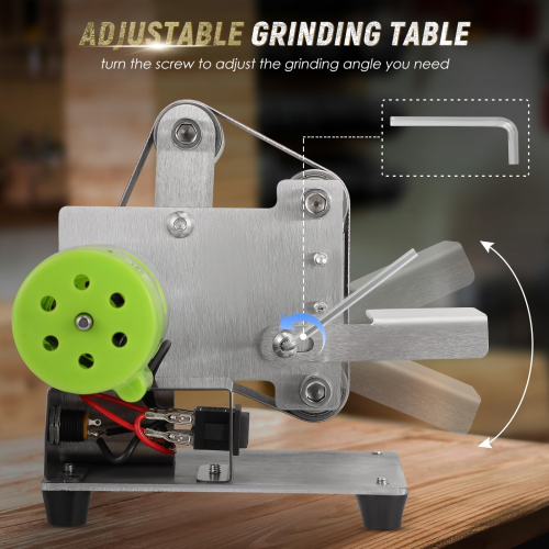 Electric Mini Belt Sander, 7 Adjustable Speed Multifunctional Polishing Grinder 2