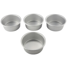 4 Kleine Kuchenform 4Er-Set, Runde Kuchenformen Dosen Backformen für Mini-Kuchen Pizza, Quiche, Ungiftig und Gesund