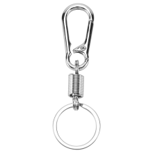 Robuster Karabiner Schlüssel Anhänger Ring Polierter Business Taillen Anhänger, Silber