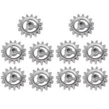 10-Teilige Teile für Grill Rahmen Getriebe WäRme BestäNdiges ZubehöR Automatisch Drehbares Mini Hardware Rad Aluminium